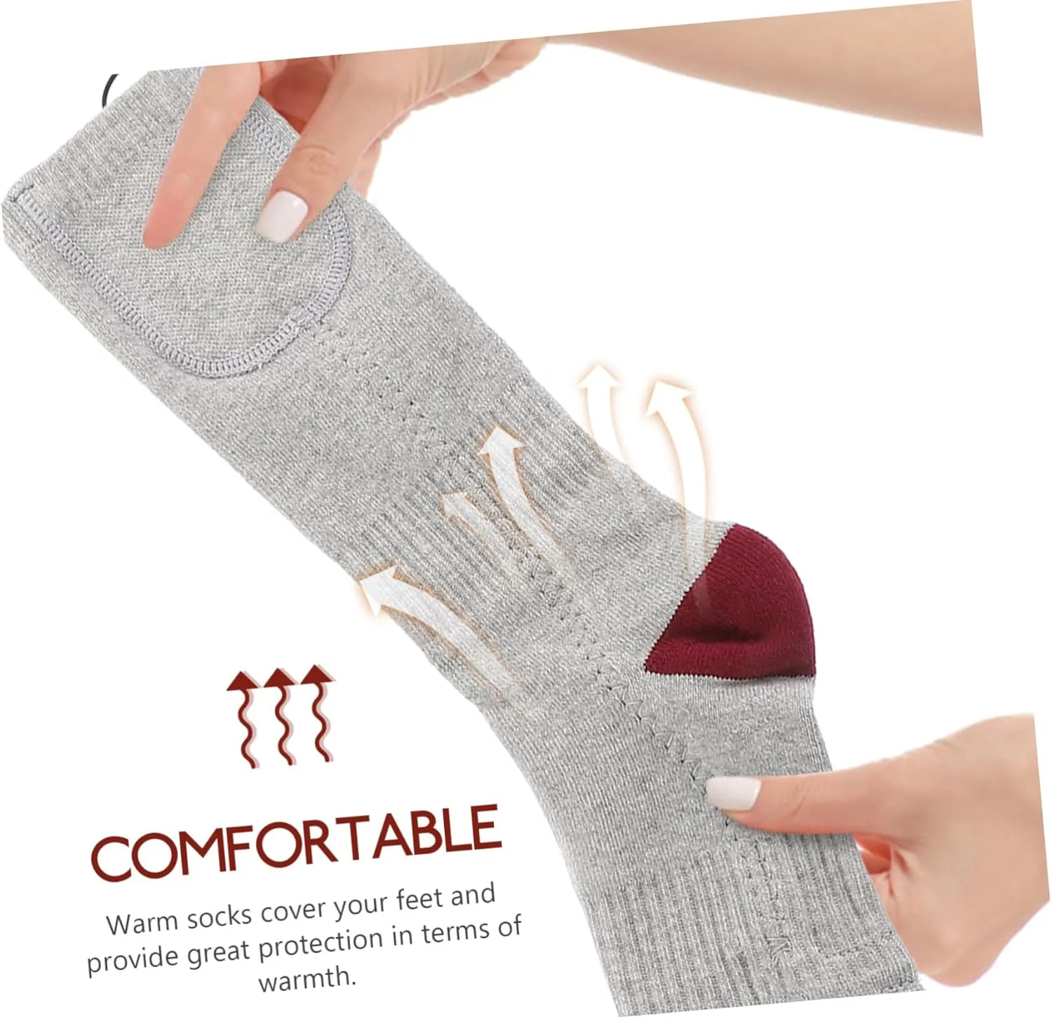 BESPORTBLE 2pcs Heated Socks Motorcycle Battery Rechargable d Batteries Rechargeable Battery Winter Warm Cotton