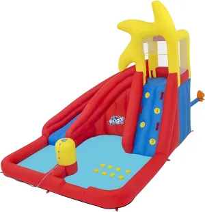 Bestway H2OGO! AstroSplah Mega Outdoor Water Park | Features Water Slide, Water Sprayers, Climbing Wall | Great for Kids Ages  5