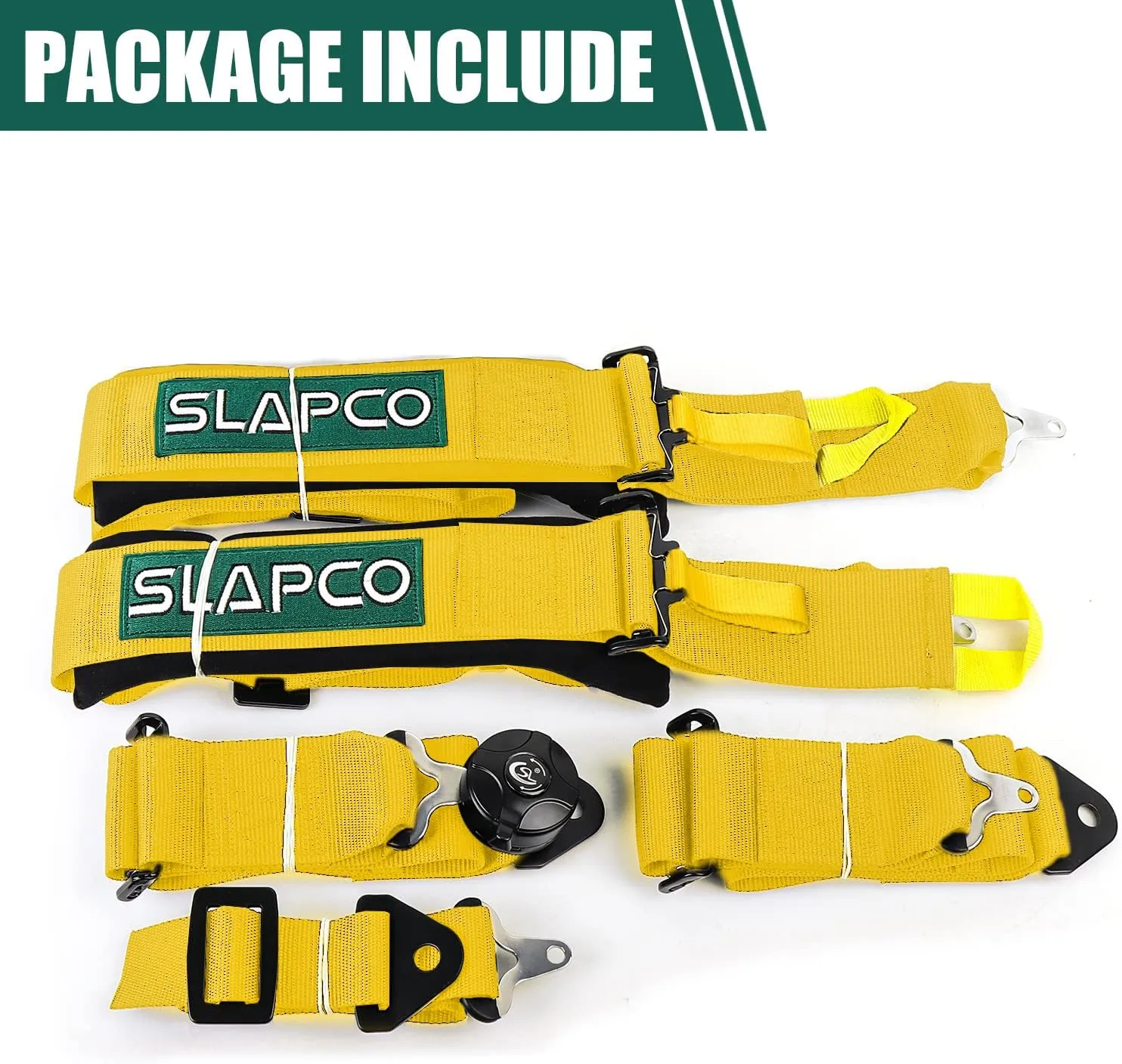 BESTZHEYU 5-Point Racing Safety Harness Set SFI with Ultra Comfort Heavy Duty Shoulder Pads