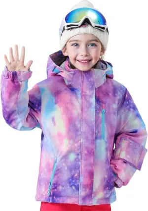 BGX Bluemagic Girl's Waterproof Ski Snow Jacket Windproof Winter Jacket Coats Outdoor Snowboarding with Hood
