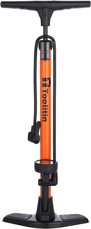 Bike Pump with Gauge,High Pressure,Floor Bicycle Pump Compatible with Presta and Schrader Valve,Bike Tire Pump for Road Bike,MTB,Hybrid,Balls…