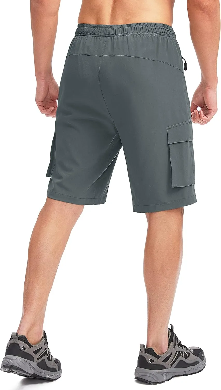 Bikewa Men's Mountain Bike Shorts 3D Padded Loose-fit Biking Riding Cycling Bicycle Biker Shorts Zipper Pockets