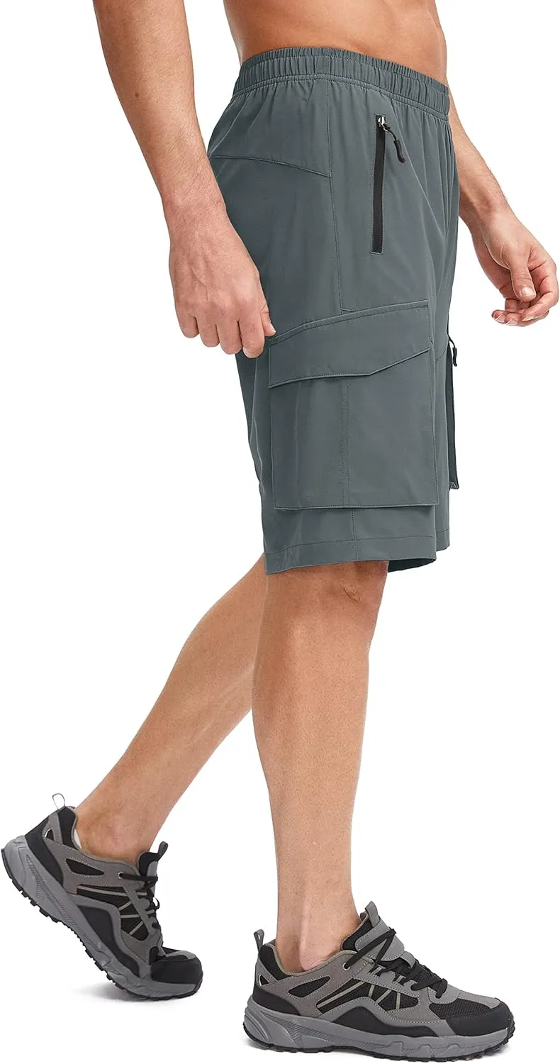 Bikewa Men's Mountain Bike Shorts 3D Padded Loose-fit Biking Riding Cycling Bicycle Biker Shorts Zipper Pockets