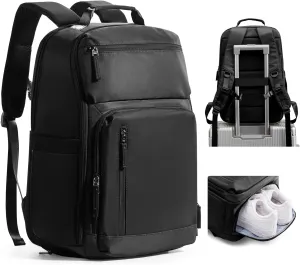 Black Travel Backpack For Women Men Laptop Backpack For Traveling On Airplane Travel Backpack Carry On Flight Approved Carry On Backpack Spirit Airlines Personal Item Bag 18x14x8