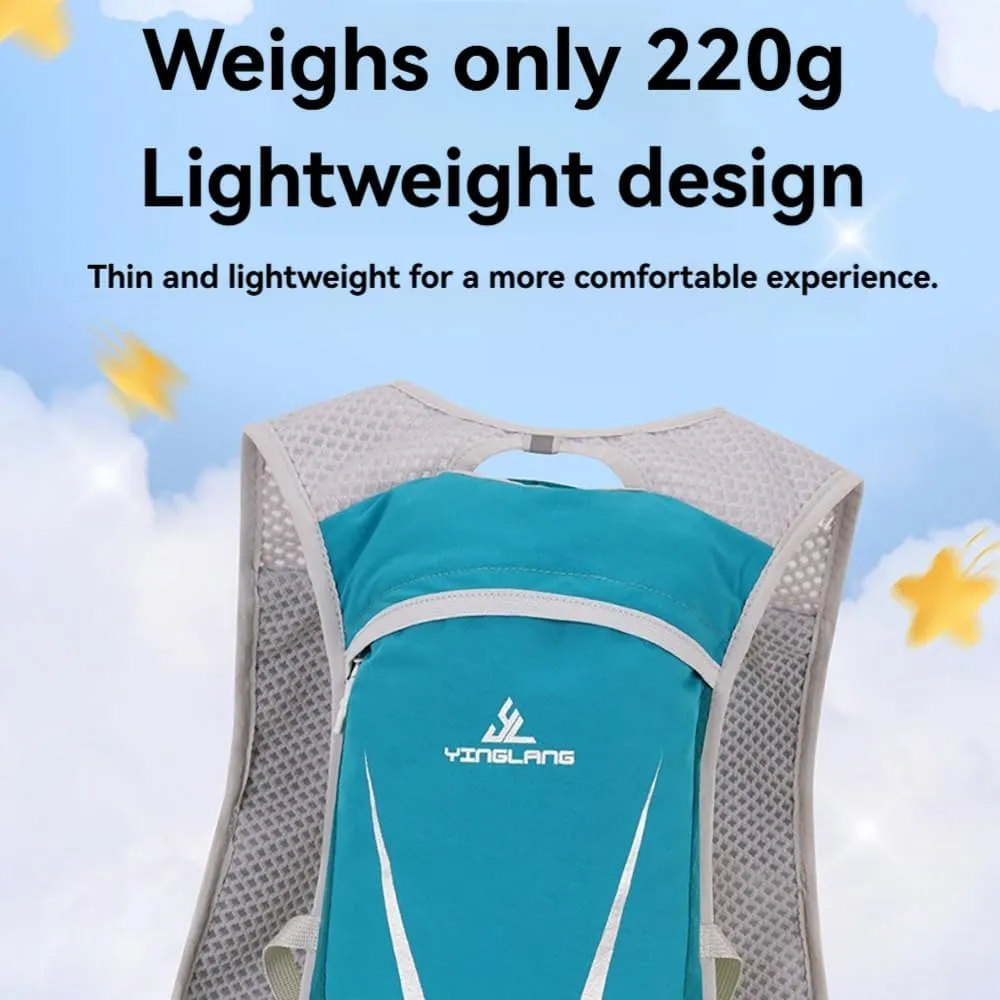 BlueField 12L Hydration Backpack Vest, Multi-Pocket Design, Breathable and Lightweight, Pack for Outdoor Sports - Running, Cycling, Climbing and Hiking