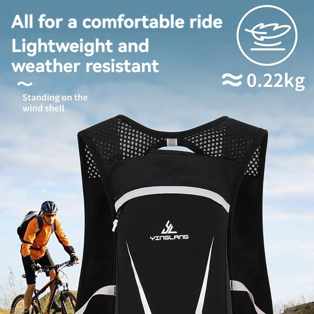 BlueField 12L Hydration Backpack Vest, Multi-Pocket Design, Breathable and Lightweight, Pack for Outdoor Sports - Running, Cycling, Climbing and Hiking