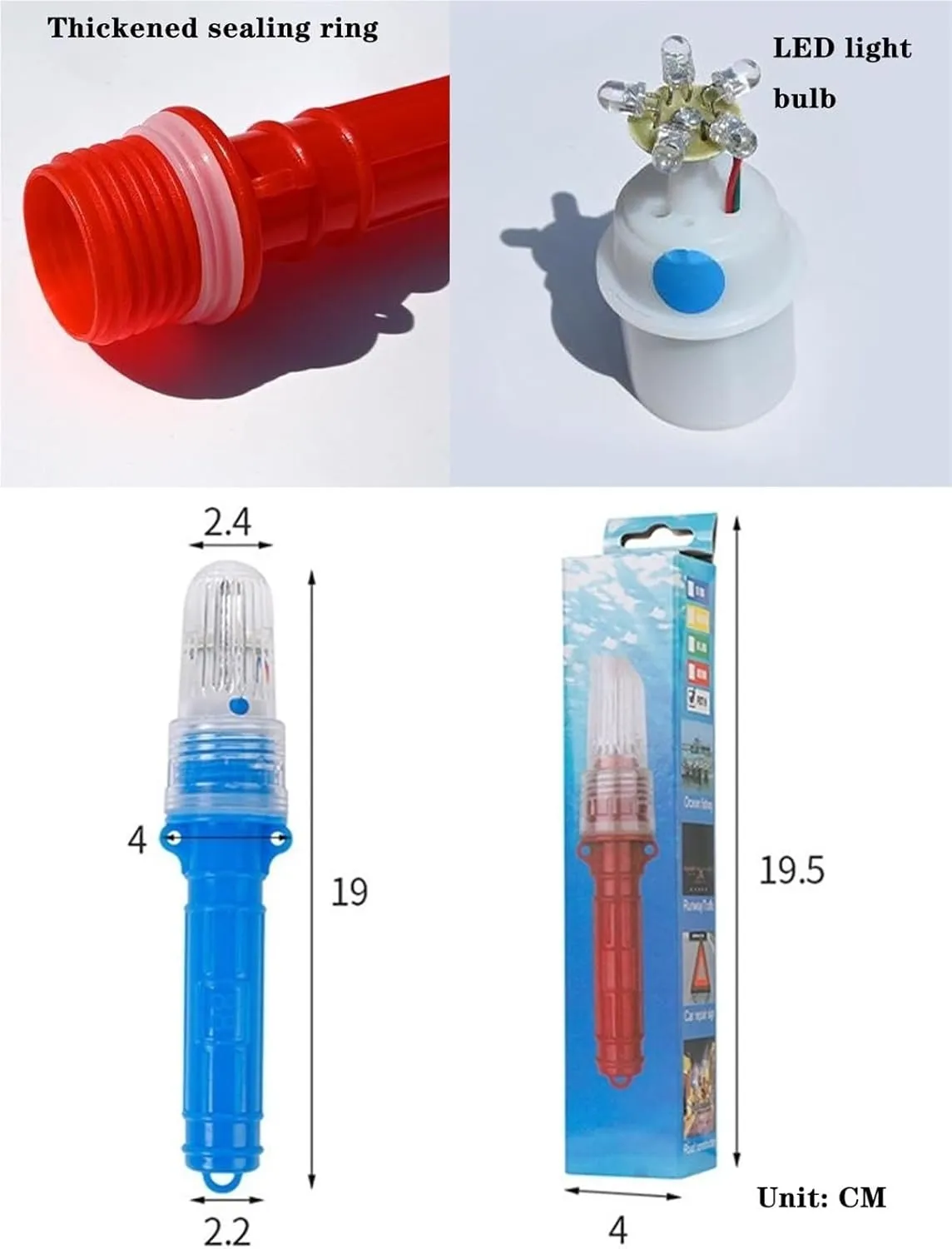 Boat Flares, Boat Flares Coast Guard Approved Marine Waterproof Emergency Signals Safety Kit for Fishing Boats,Life Rafts,Buoys(White,3pcs)