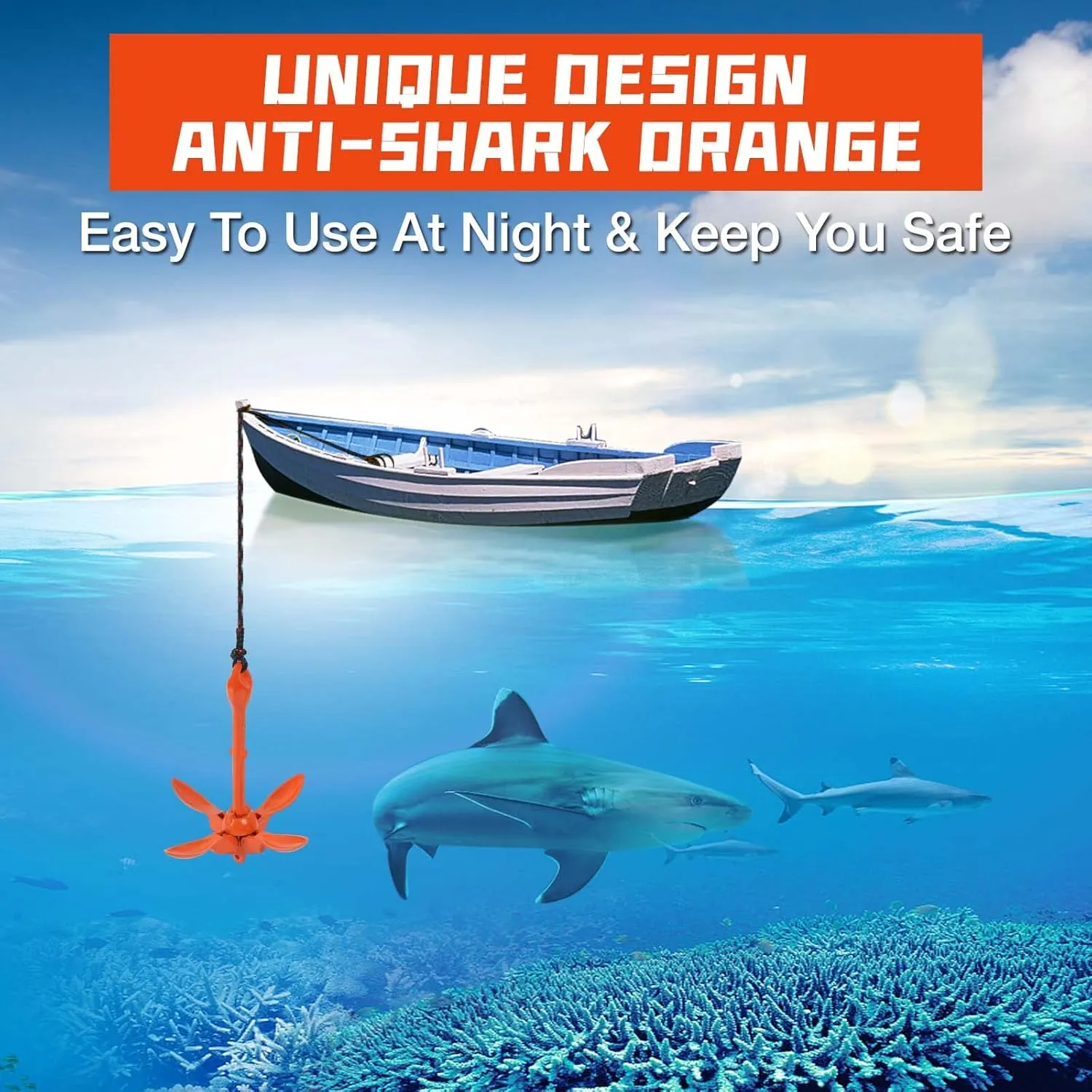 Boat Kayak Anchor Kit 40ft Rope & Storage Bag - Accessories for Kayaks, Canoes, SUP Boards, Small Boats, Jet Skis & PWCs