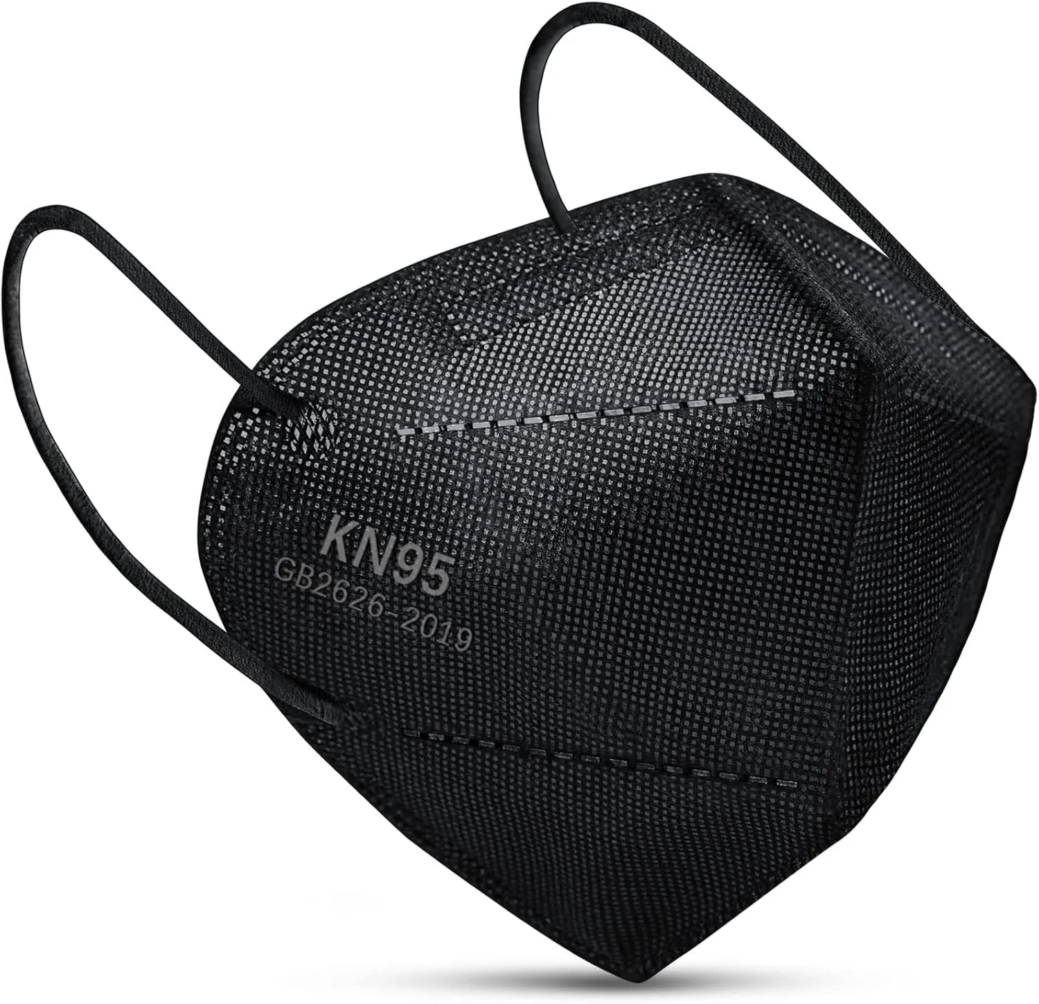 Boncare KN95 Face Masks 50 Pack, Black, 5-Layer Disposable Face Masks, Breathable and Comfortable