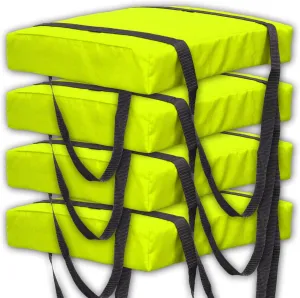 Bradley 4 Pack Type IV Boat Cushion USCG Approved Throwable Flotation Device; Coast Guard Approved Throw Preserver with Foam Cushion; throwable Boat Safety Device