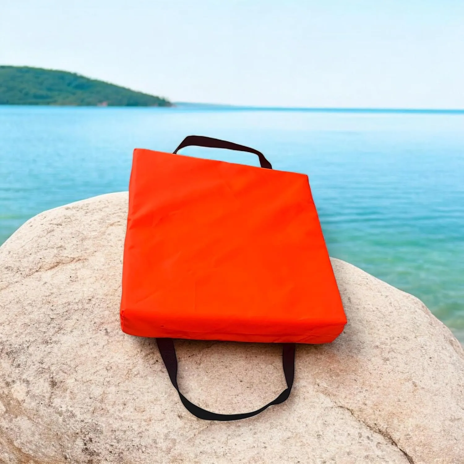 Bradley Type IV Boat Cushion USCG Approved Throwable Flotation Device; Coast Guard Approved Throw Preserver with Foam Cushion; throwable Boat seat Safety Device