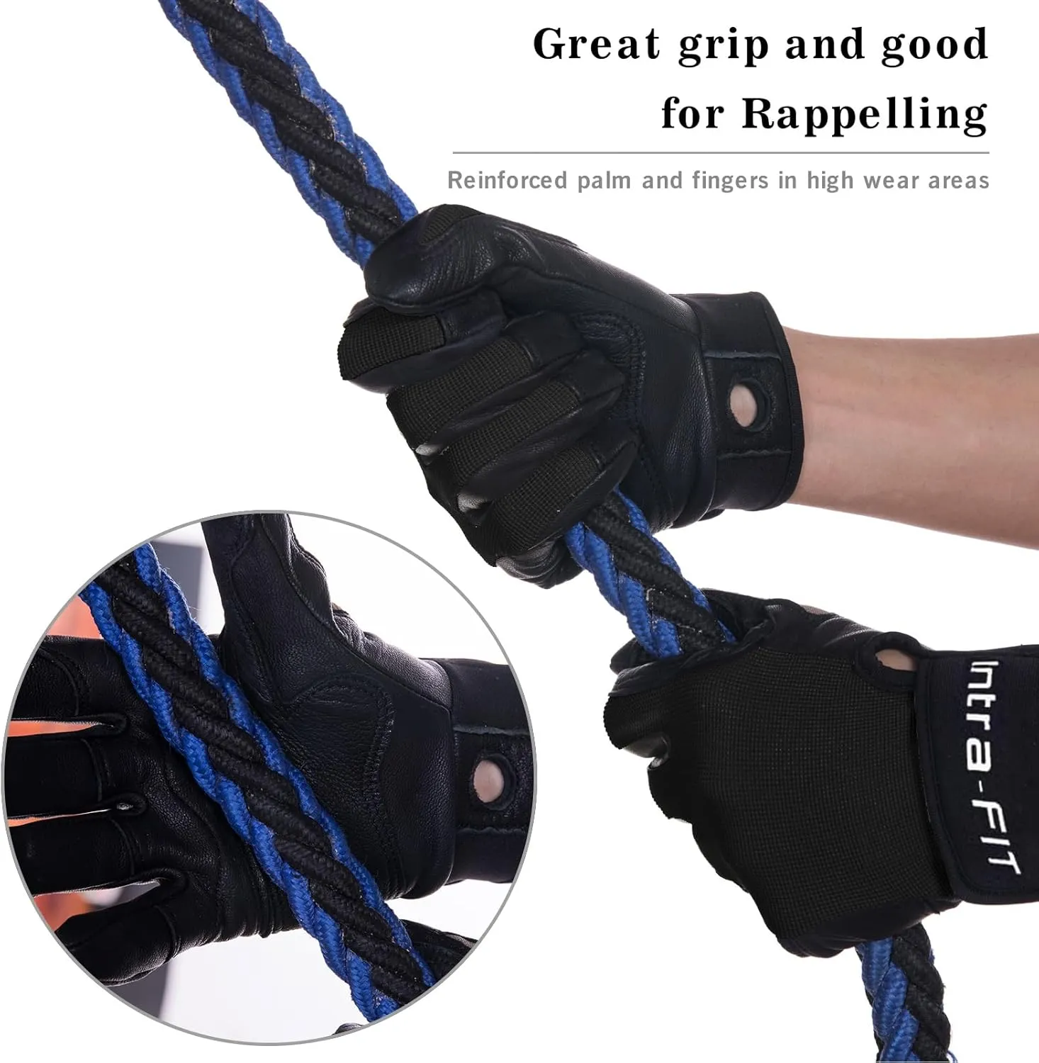 Breathable Climbing Gloves,Full-Finger Padded Hiking/Rope Gloves for Rappelling Rock Climbing Sailing Adventure