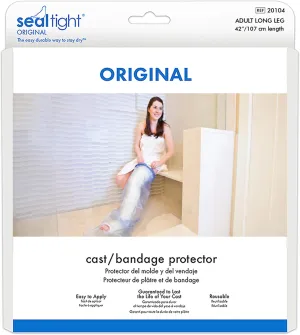 Brownmed - Seal-Tight Original Cast & Bandage Protector - Waterproof Adult Leg Cast Cover for Shower & Swimming - Foot Cover & Shower Bag for Leg Cast - Adult Long Leg