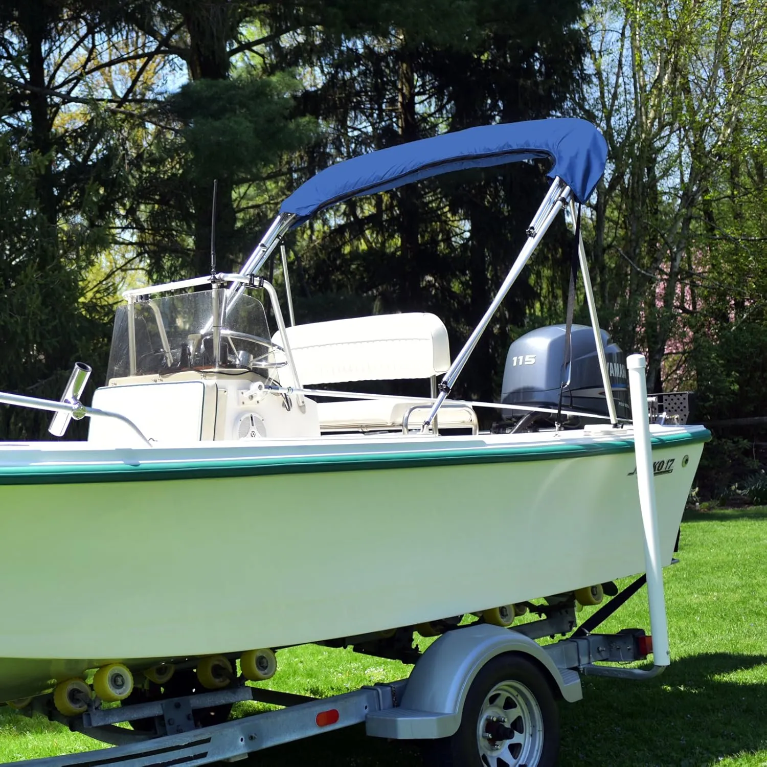 Budge 3 Bow Bimini Top Kit (Width 67” - 79”) (Height 44”) (Length 71”), Multiple Colors