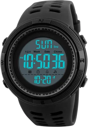 CakCity Digital Watch for Women Waterproof Stopwatch Sports Watches for Mens and Womens Unisex Outdoor Rubber Strap Multifunction Wristwatch with Luminous Display