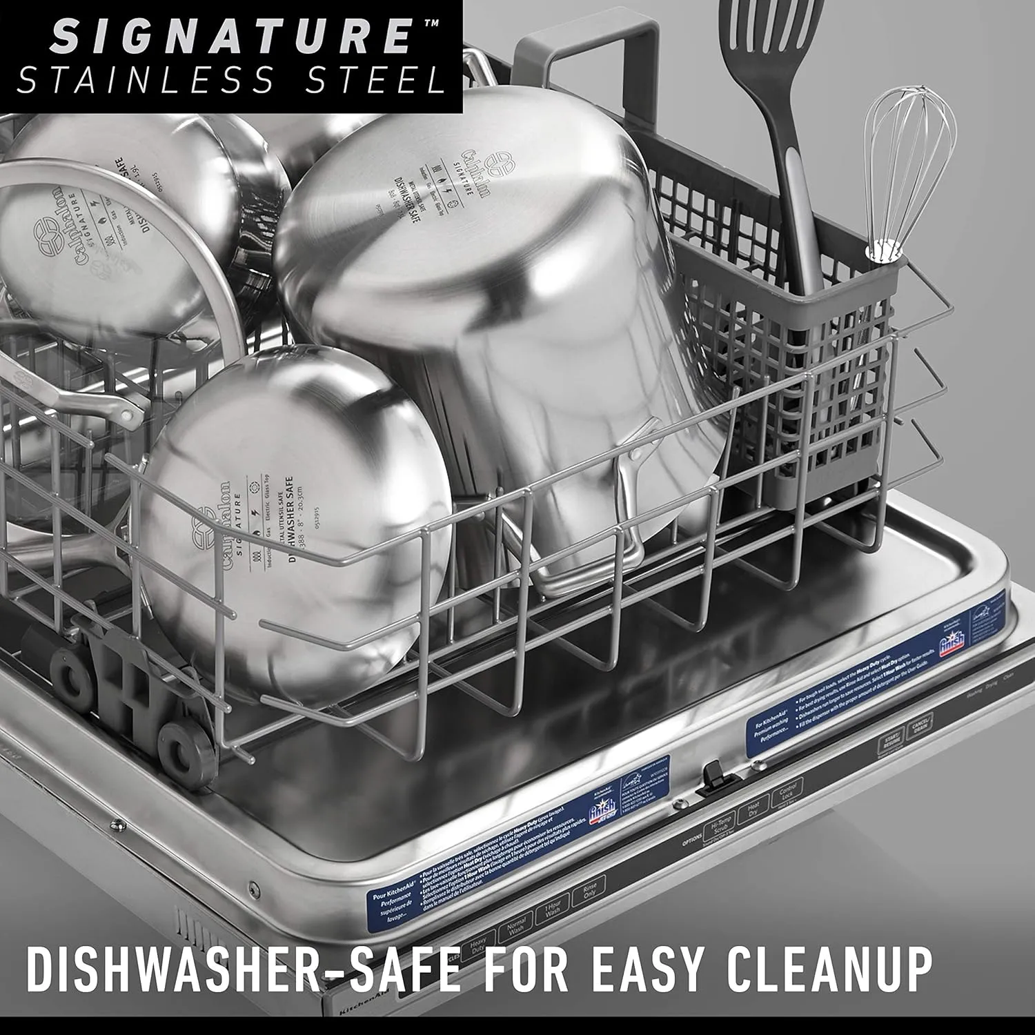 Calphalon 10-Piece Stainless Steel Cookware Set with Stay-Cool Handles, Dishwasher Safe, Silver - Essential Kitchen Pots and Pans