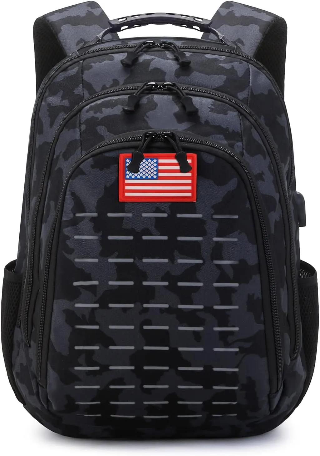 Camo Backpack for boys, Teen Boys Backpacks for School,Camo Bookbag for kid,Small Tactica Backpack for outdoor,with USB Charging Port,40L