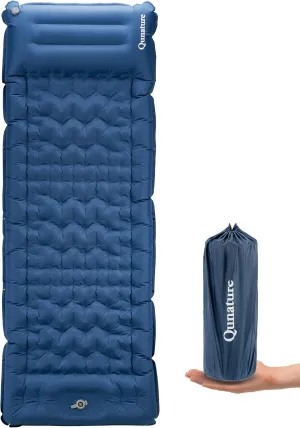 Camping Mattress Sleeping Pad for Outdoor Camping Ultra-Light Inflatable Camping Bed with Built-in Pillow - Air Pad, Carry Bag - Compact & Lightweight Camping Gear Essentials