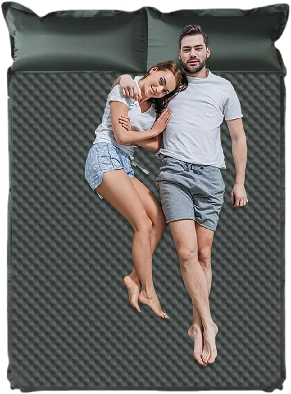 Camping Mattress Sleeping Pad, Thickness 1.97 Inch Inflatable Sleeping Mat Lightweight Waterproof Camping Bed Mat with Built-in Pump Air Mattress for Backpacking, Hiking, Tent, Traveling