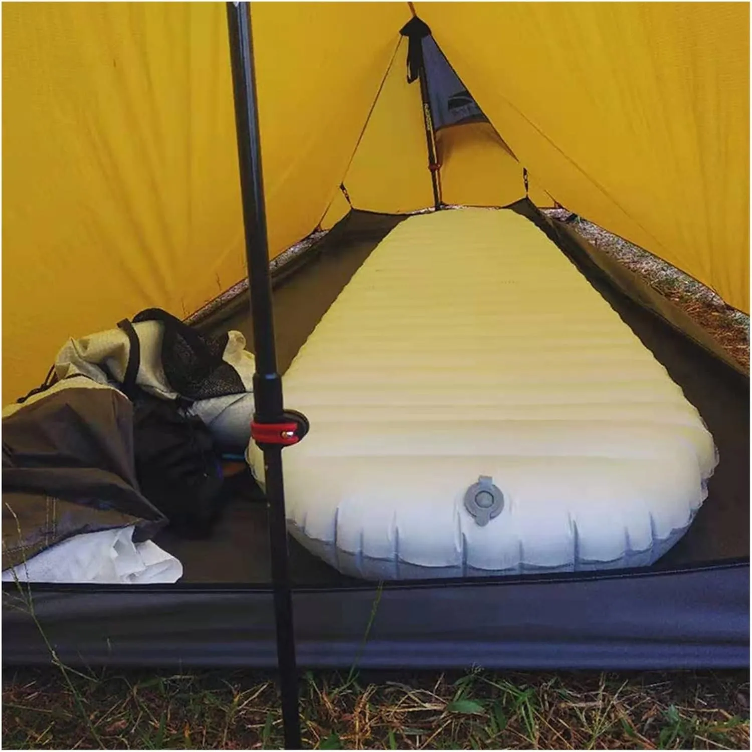 Camping Sleeping Pad Mat Ultralight Inflatable Mattress in Tent Folding Bed Portable Trave (6)