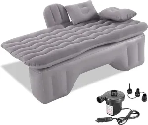 Car Air Mattress Back Seat for Polestar 3 2 1,Double Side Flocking Car Bed Portable Air Mattress Car Sleeping Mattress Car Accessories Cars Camping Bed,Grey