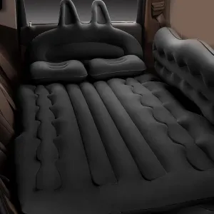 Car Air Mattress Compatible with Hummer H3 H2, Car Camping Travel Bed with Air Pump and Two Air Pillows, Portable Rest Mat,J