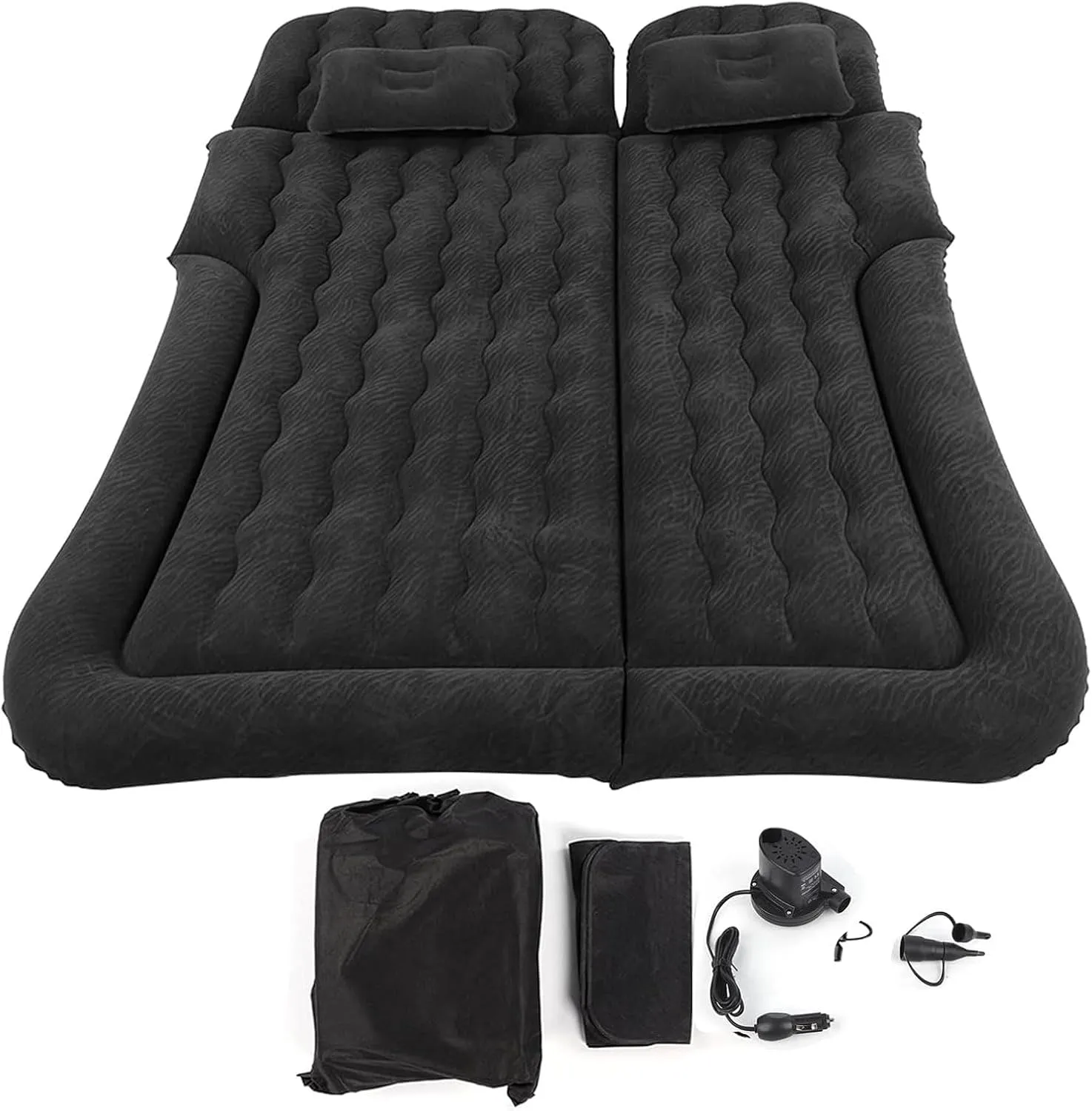 Car Air Mattress for Audi Q5 II FY 2016 2017 2018 2019 2020 2021 2022 2023 2024, Car Mattress Inflatable Bed Portable Foldable with Pillow Camping Travel Car Accessories,Black
