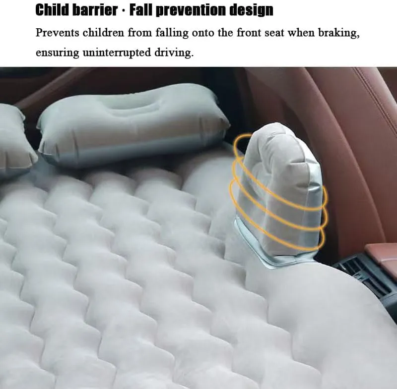 Car Air Mattress for GMC Yukon (5th Gen) 2021–2025, Inflatable Back Seat Sleeping Pad with Pump & 2 Pillows, Folding Portable Camping Bed for Travel& Road Trips,Blue