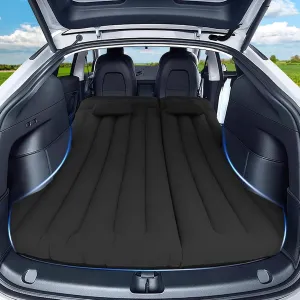 Car Air Mattress, Inflatable Bed Compatible with Tesla Model Y, Thickened Comfortable Durable, with Pump and 2 Pillow, Foldable Mattress for Trunk/Rear Seat, Air Bed for Sleep Camping Travel (Black)