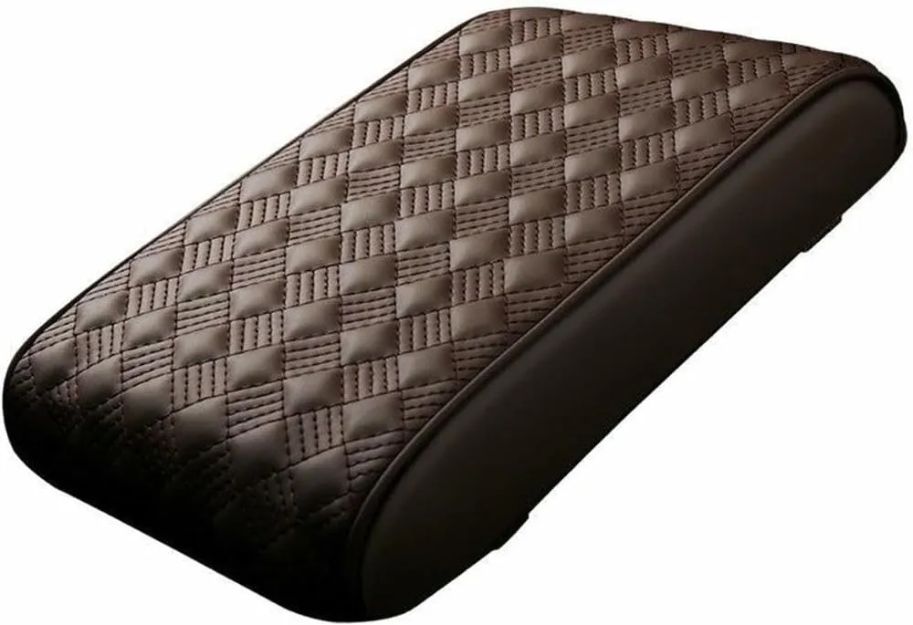 Car Armrest Cushion for Kicks 2018-2025, Leather Car Center Console Cover Box Pad Memory Foam Arm Rest Mat Accessories, B/Grey