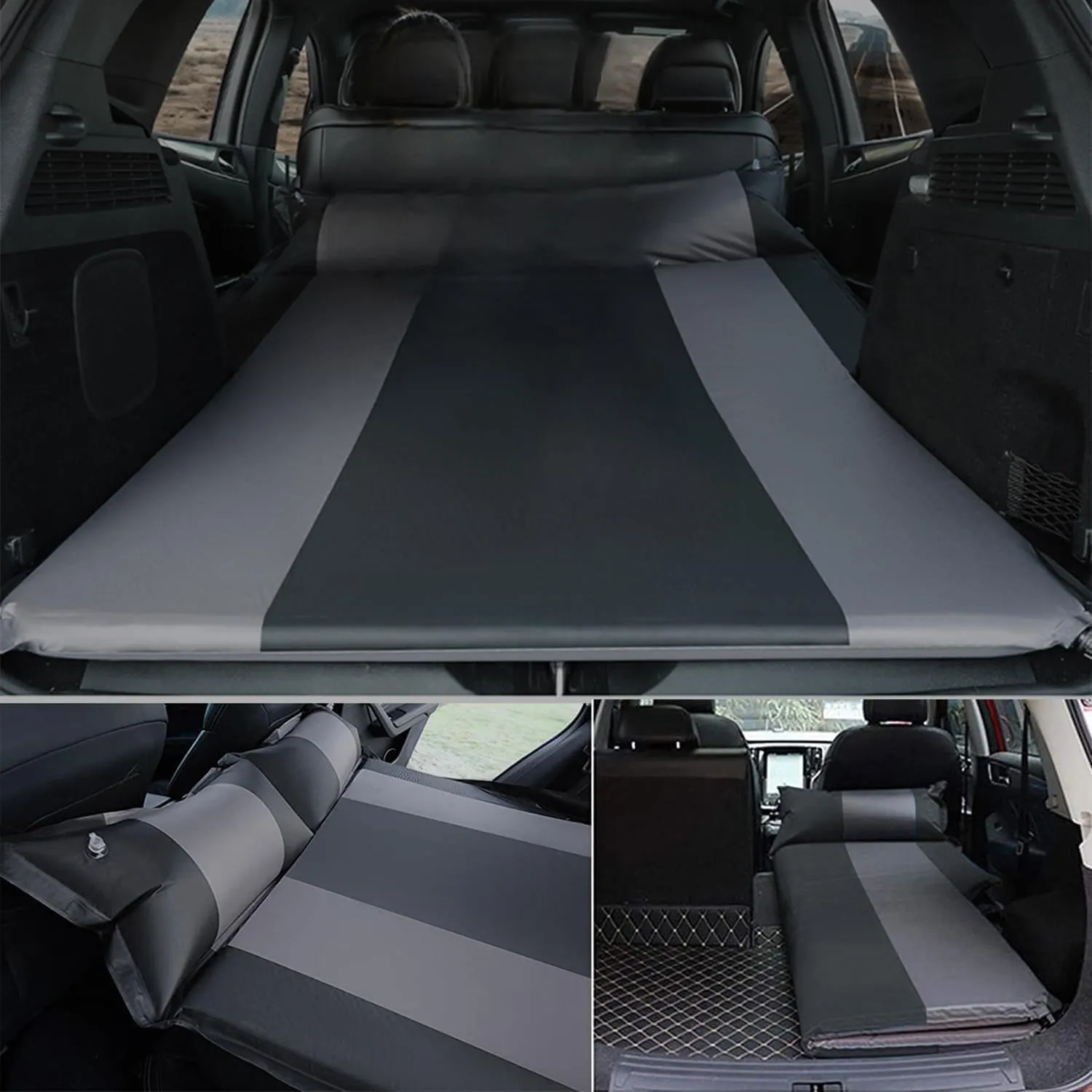 Car Automatic Inflatable Bed for HAVAL H4 2018 2019 2020, Portable Movable Thickened Trunk Sleeping Bed Outdoor Camping Hiking Air Mattress,Grey