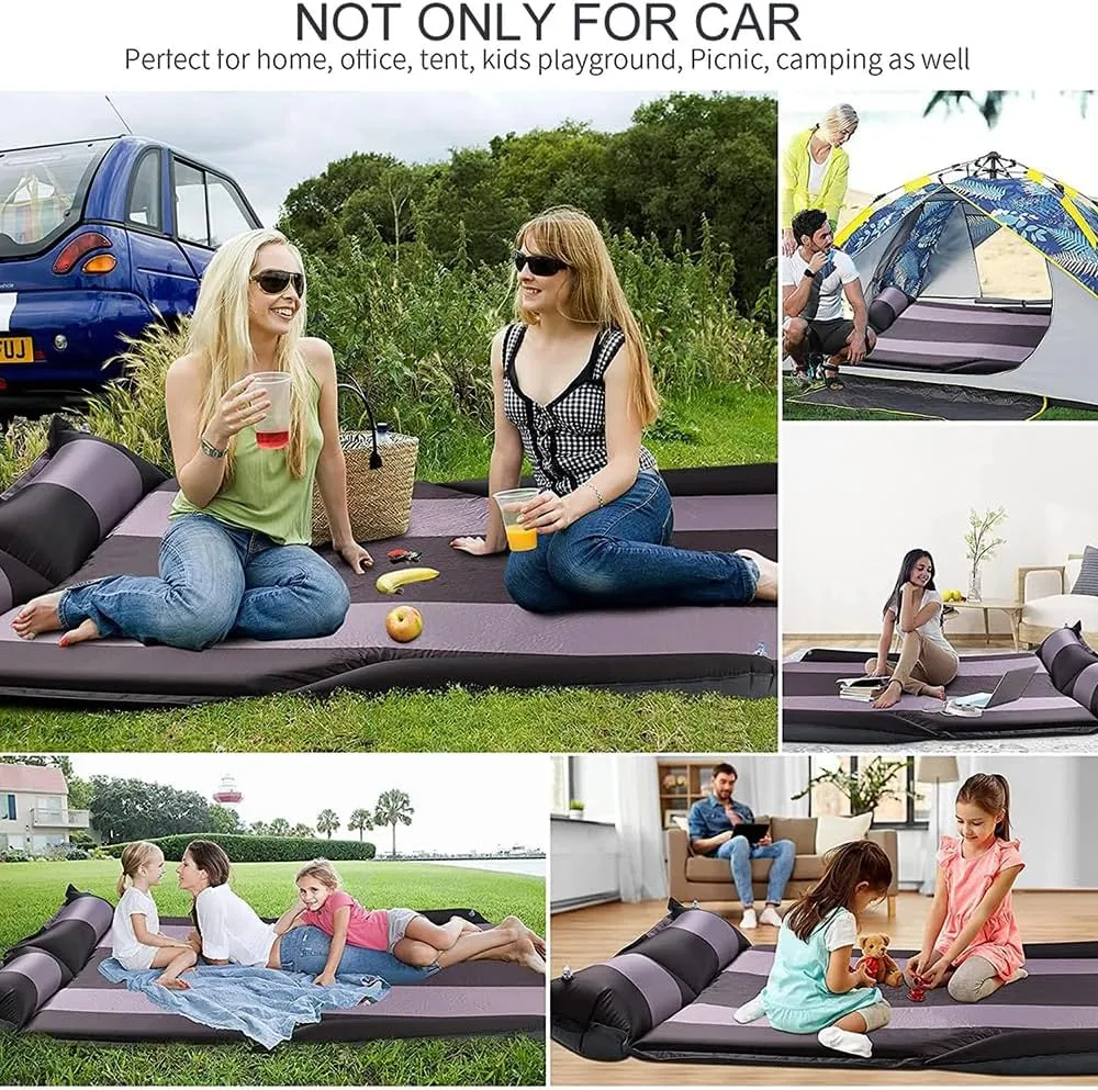 Car Automatic Inflatable Bed for HAVAL H4 2018 2019 2020, Portable Movable Thickened Trunk Sleeping Bed Outdoor Camping Hiking Air Mattress,Grey