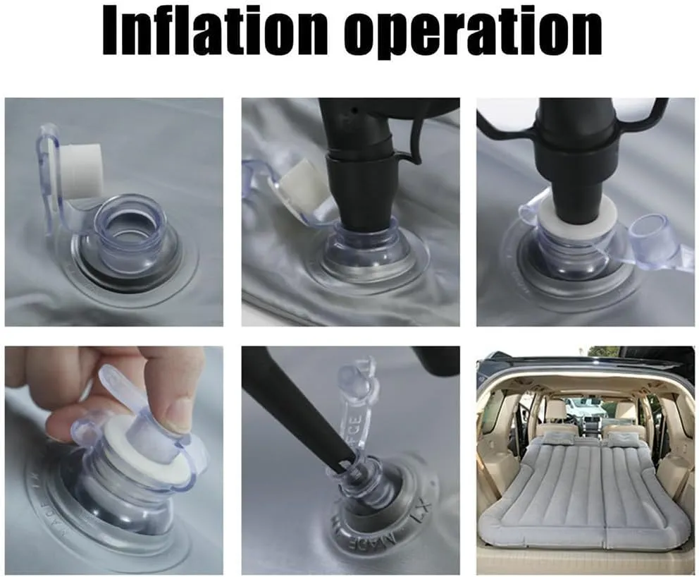 Car Inflatable Mattress for BMW X3 30i M40i 30e X3M Rear Trunk Air Cushion Camping Travel Folding Self Inflating Sleeping Pad Back Seat Air Mattresses,Grey1