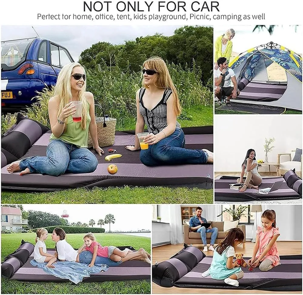 Car Inflatable Mattress for Express GMC Savana 1500/2500/3500 2015-2021 2022 2023 Self Inflating Sleeping Pad Thickened Air Bed Cushion Camping Travel Mattress Multifunctional,Green