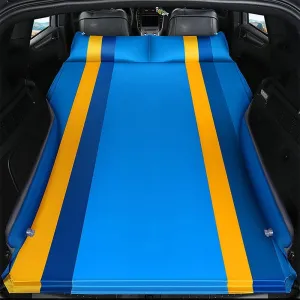 Car Inflatable Mattress for Mitsubishi Outlander 2011-2015 2016 2017 2018 2019 2020 Self Inflating Sleeping Pad Thickened Air Bed Cushion Camping Travel Mattress Multifunctional,Blue-Yellow