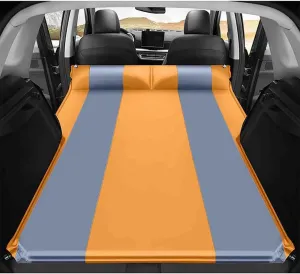 Car Inflatable Mattress for Silverado 1500/GMC Sierra 1500 2019 2020 2021 2022 2023 2024 Self Inflating Sleeping Pad Thickened Air Bed Cushion Camping Travel Mattress Multifunctional,Orange
