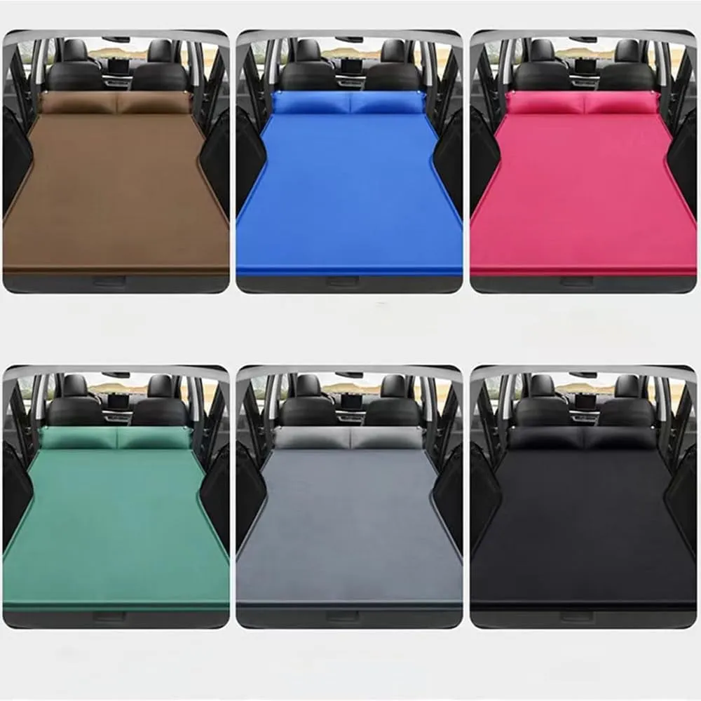 Car Inflatable Mattress for Volkswagen ID.Buzz Bus 2022 Portable Flocking Air Mattress Camping Travel Mattress Auto Accessories,Green