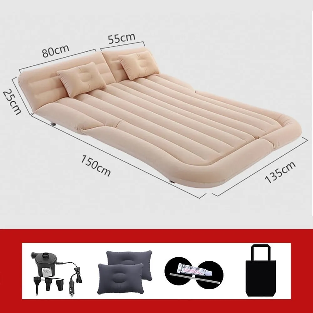 Car Inflatable Mattress for Volvo V60 2015 2016 2017 2018 Rear Trunk Air Cushion Camping Travel Folding Self Inflating Sleeping Pad Back Seat Air Mattresses,Beige