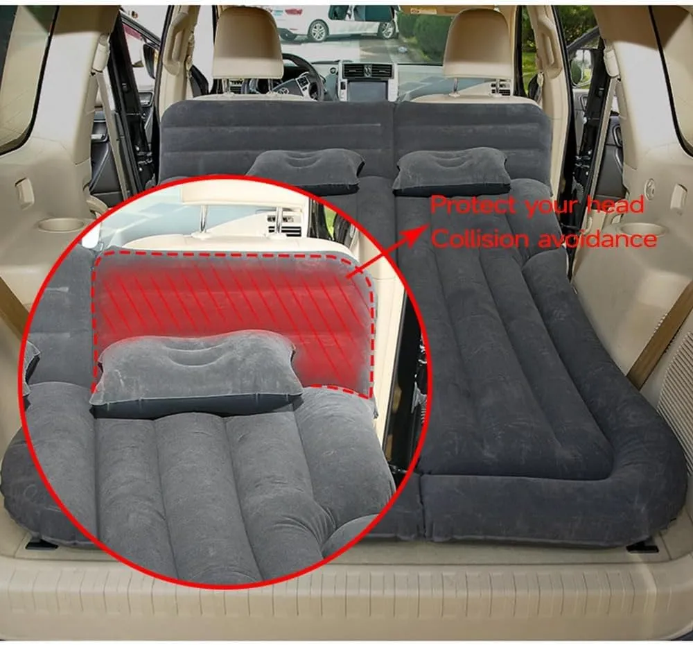 Car Inflatable Mattress for Volvo V60 2015 2016 2017 2018 Rear Trunk Air Cushion Camping Travel Folding Self Inflating Sleeping Pad Back Seat Air Mattresses,Beige