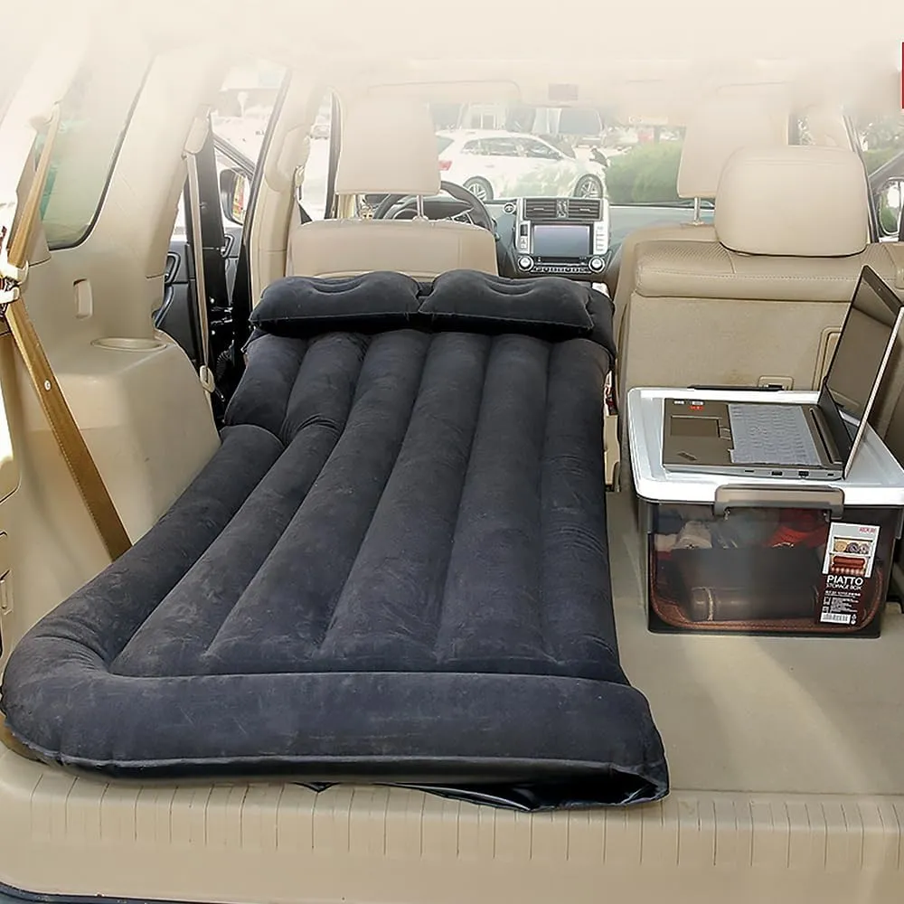 Car Inflatable Mattress for Volvo V60 2015 2016 2017 2018 Rear Trunk Air Cushion Camping Travel Folding Self Inflating Sleeping Pad Back Seat Air Mattresses,Beige