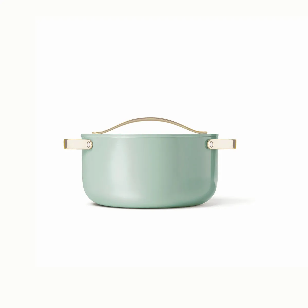Caraway Silt Green Non-Stick Ceramic 6.5-Qt. Dutch Oven with Gold Hardware