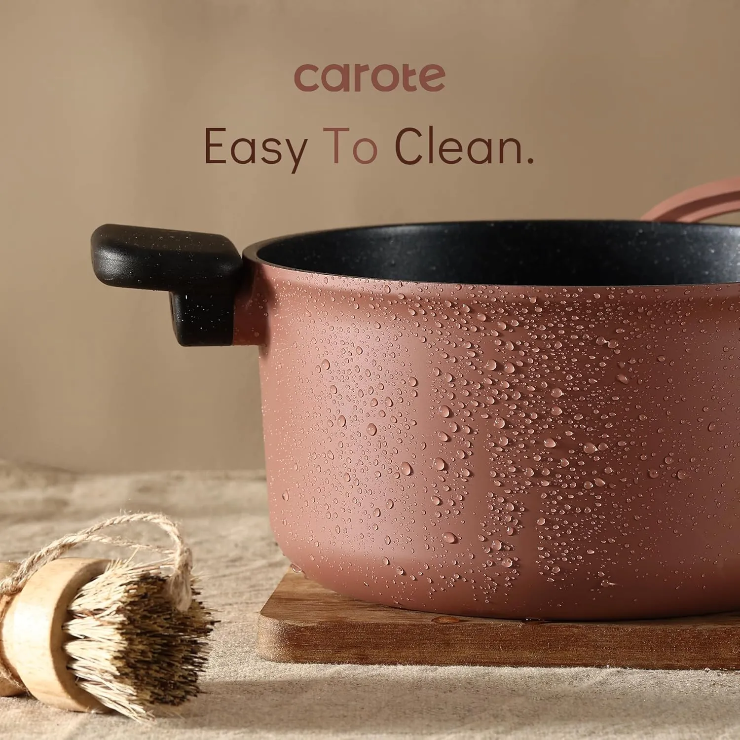 CAROTE Non Stick Pots and Pans Set, Cookware Sets Nonstick, Kitchen Cooking Set with Stay-Cool Handles,with Silicone Tools and Pot Protectors,14 Piece