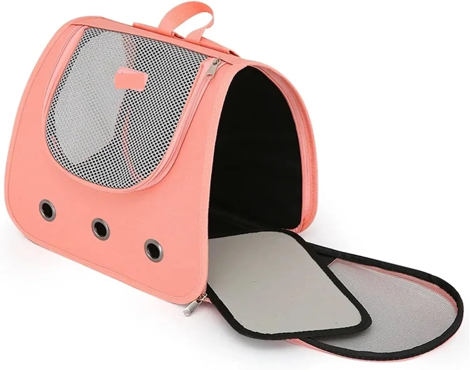 Cat Backpack Supplies Portable Breathable Double Shoulder cat Bag Foldable Puppy Backpack Fashionable and Expandable pet Bag(E)