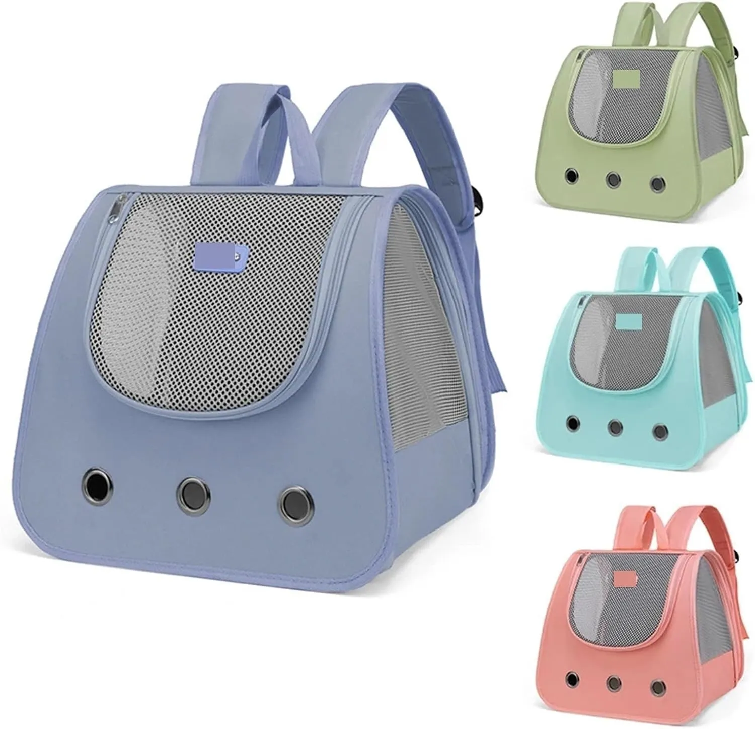 Cat Backpack Supplies Portable Breathable Double Shoulder cat Bag Foldable Puppy Backpack Fashionable and Expandable pet Bag(Green)