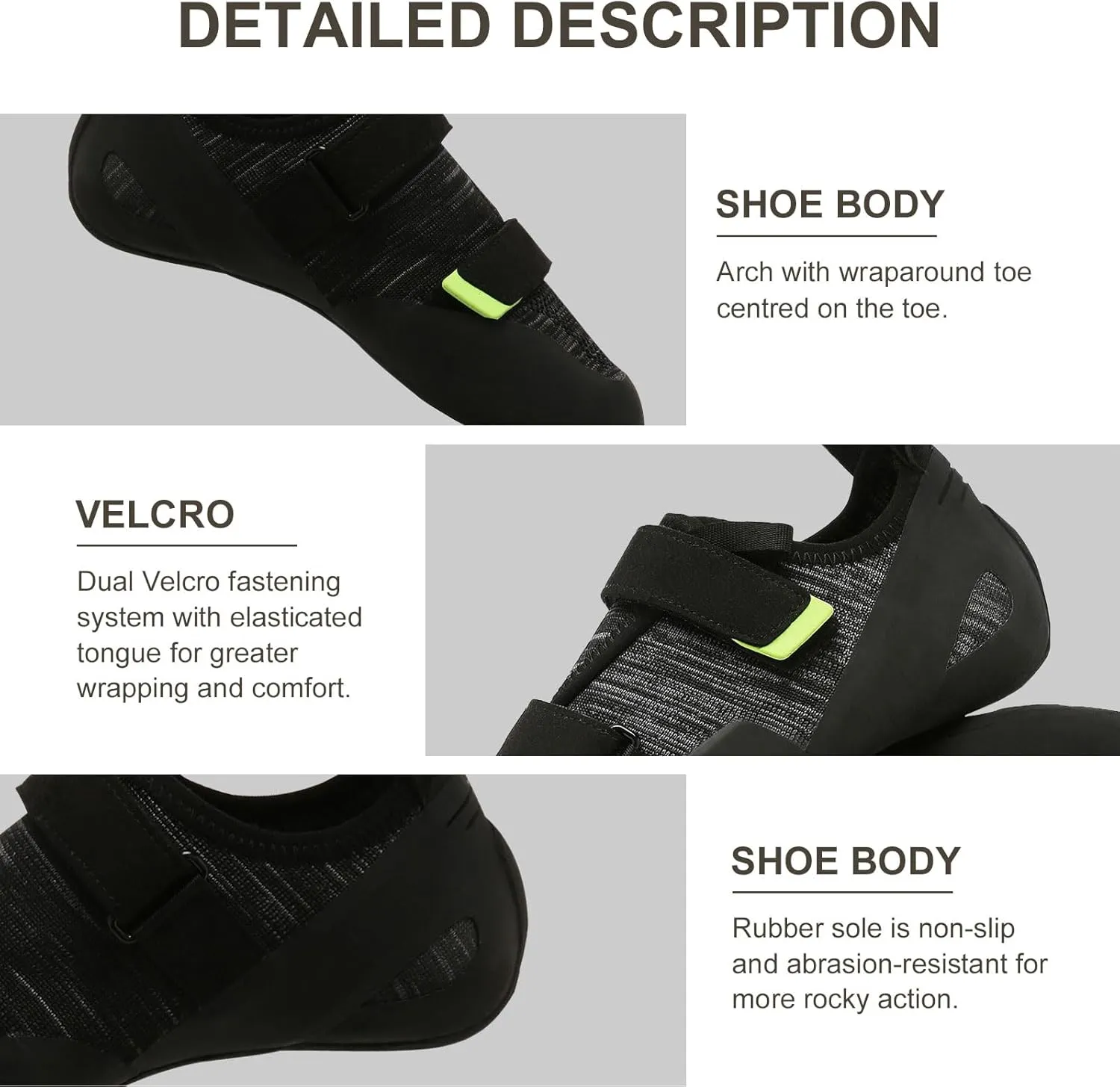 CAVSOIR Mens Climbing Shoes Bouldering Shoes for Sport Climbing and Bouldering Introductory Training Breathable Comfortable Rock Climbing Shoes