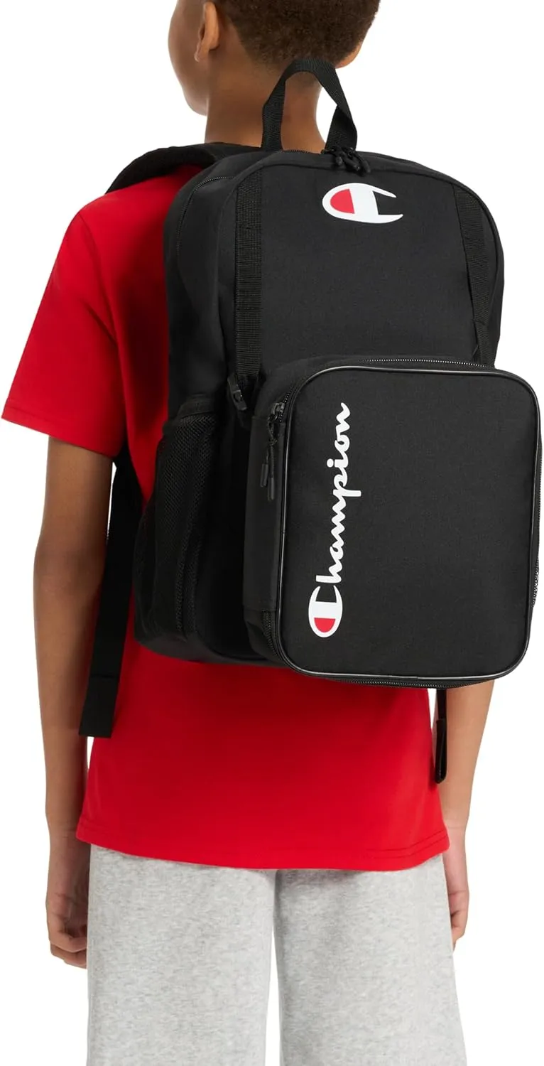 Champion Mode Lunch Kit & Backpack, Black Combo, One Size