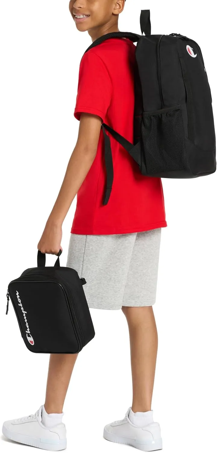 Champion Mode Lunch Kit & Backpack, Black Combo, One Size