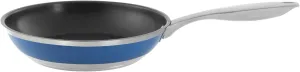 Chantal Stainless Steel Stripes Cookware, 10 inch Fry Pan, Blue Cove