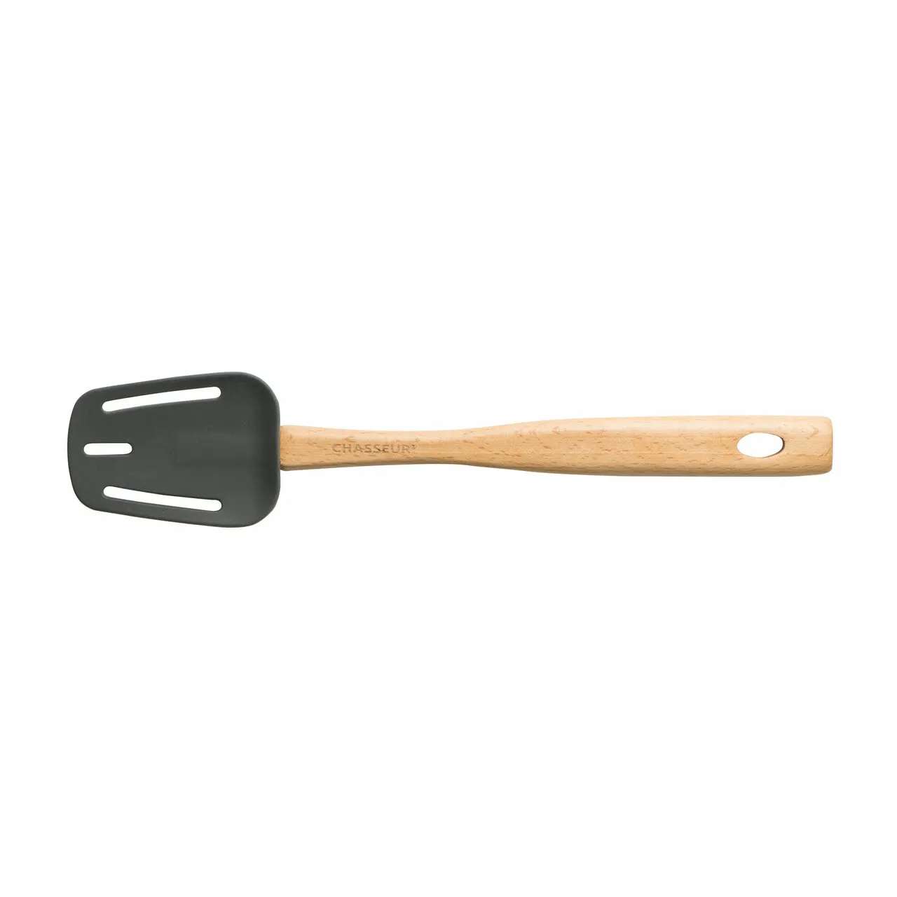 Chasseur Slotted Spoon Silicone Heads with Beech Wood Handles – Caviar