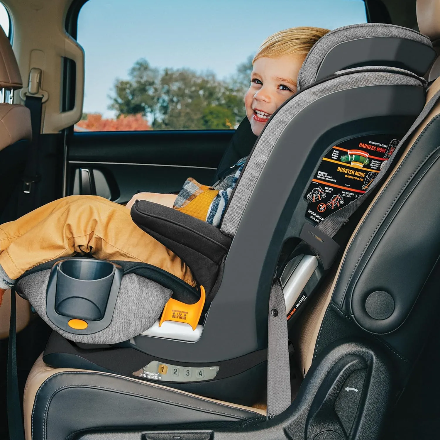 Chicco MyFit® 2-in1 Harness Booster Car Seat, 5-Point Harness Car Seat and High Back Booster, for Children 26.5-100 lbs. | Iron/Black